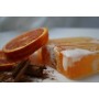Handcut soaps Cinnamon Orange, cut soap translucent made by Autour du Bain