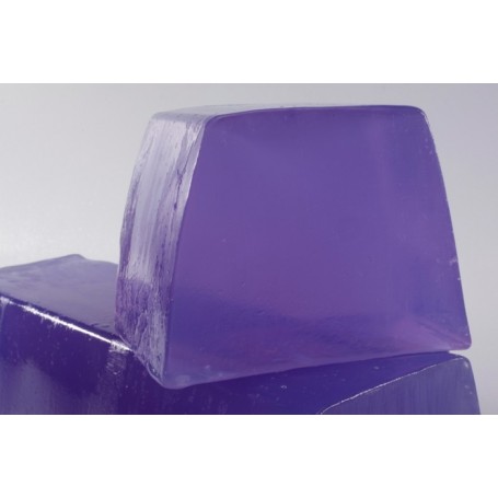 Handgesneden zepen Delicate Violet, cut soap translucent made by Autour du Bain