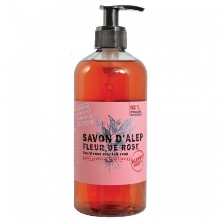 Savon Alep liquide Rose, 500ml Tadé à Paris chez Soap and the City, savons, bougies, parfums, encens et peluches