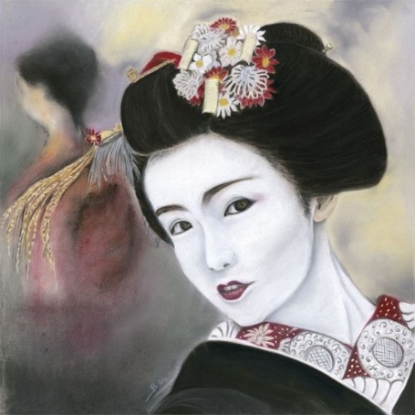 Carte postale, Geisha noire