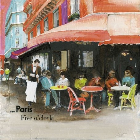 Carte postale, Terrasse de Café La Boutique à Paris chez Soap and the City, savons, bougies, parfums, encens et peluches