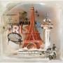 Carte postale, Tour Eiffel La Boutique à Paris chez Soap and the City, savons, bougies, parfums, encens et peluches