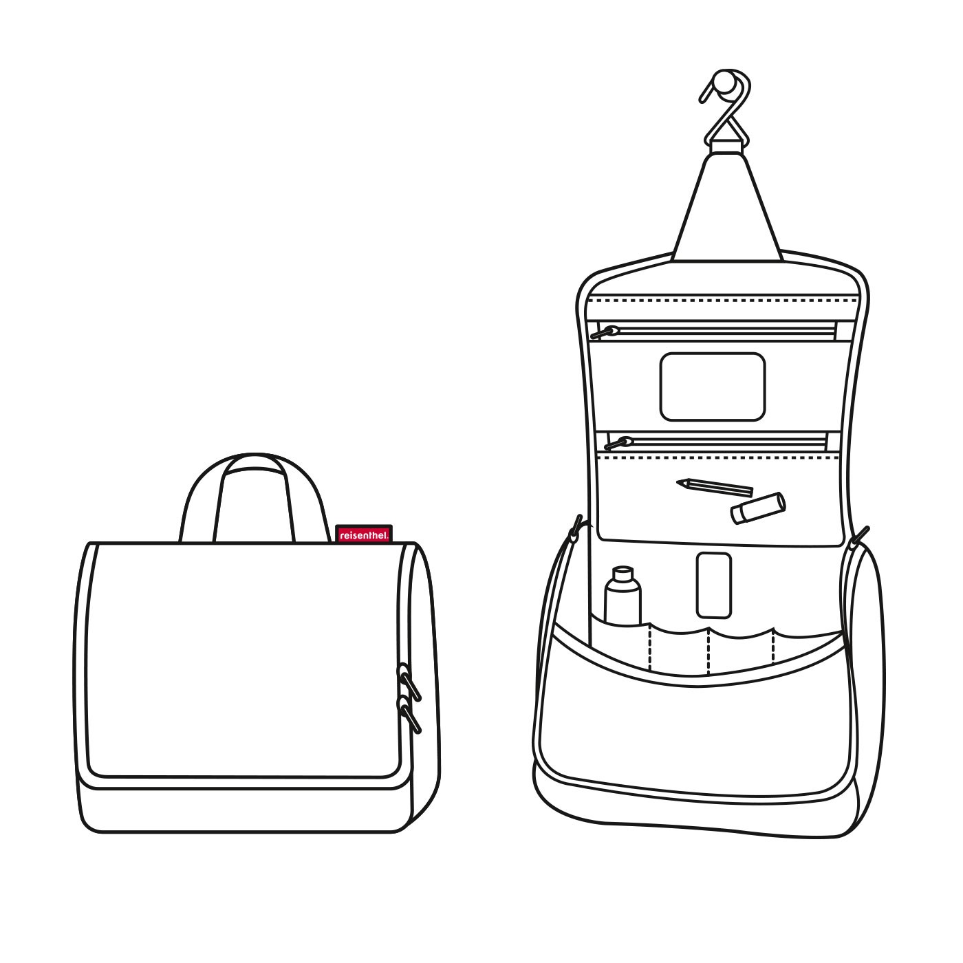 Ebook patron kit trousse de toilette à suspendre Traveling und Traveling  Mini Maker Mauz, en alleman