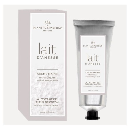 Crème mains au Lait d'ânesse BIO et extraits de coton van PLANTES & PARFUMS in Parijs bij Soap and the City, zepen, parfums, ...