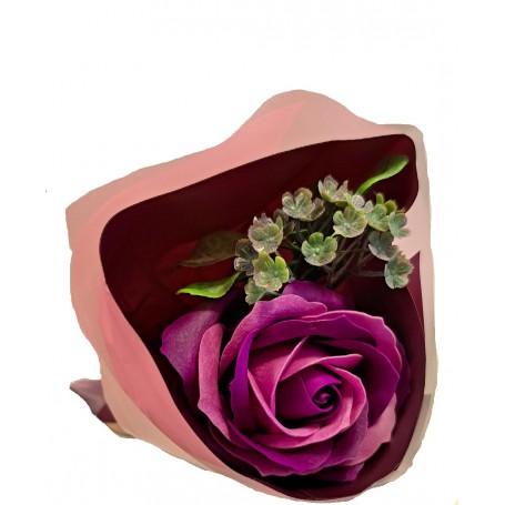 Bouquet rose savon, mauve