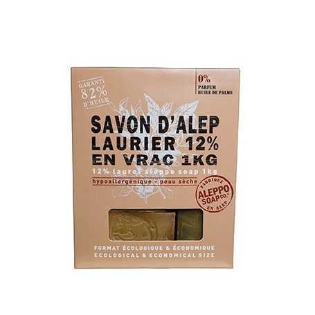 Savon d'Alep en vrac, 12% laurier, 1kg Tadé à Paris chez Soap and the City, savons, bougies, parfums, encens et peluches
