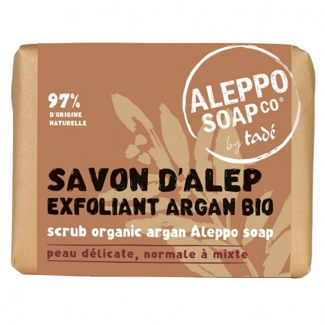 Savon d'Alep exfoliant argan Tadé à Paris chez Soap and the City, savons, bougies, parfums, encens et peluches