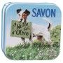 Savon en boîte métal, chien Jack Russel La Savonnerie de Nyons à Paris chez Soap and the City, savons, bougies, parfums, ence...